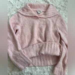 Talbots Soft Pink Cowl Neck Sweater